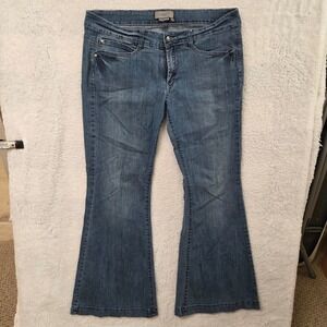 TO THE MAX Womens Flared Jeans Blue Denim Size 14 Bell Bottoms